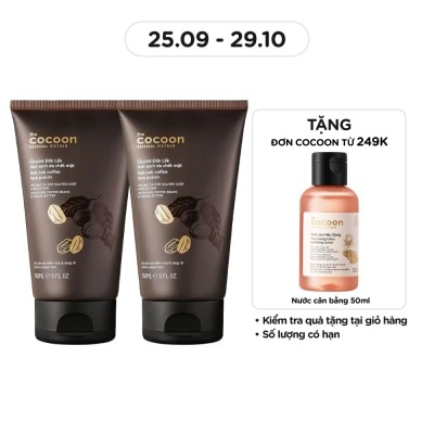 COCOON Combo Tẩy Tế Bào Cocoon Dak Lak Coffee Làm Sạch Mềm Mại Da Mặt Với Hạt Cà Phê Và Bơ Ca Cao 150ml x2