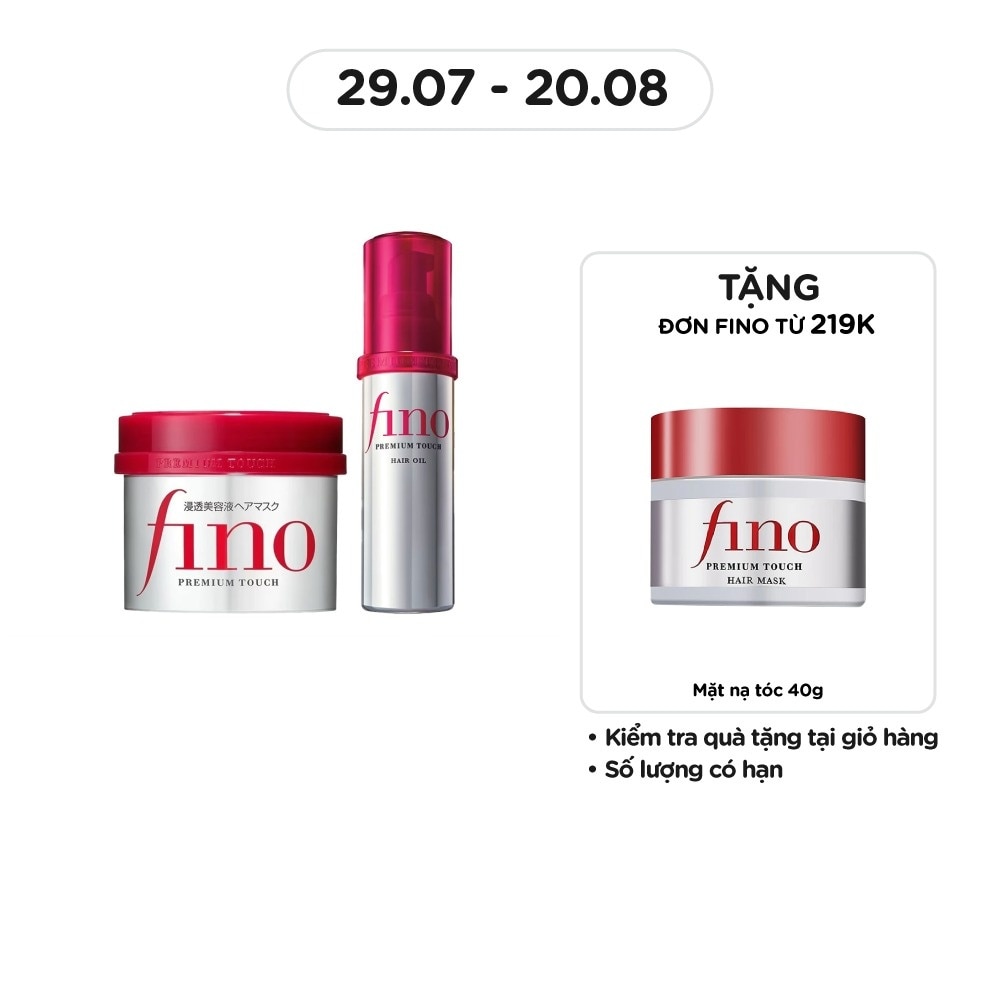 Combo Fino Premium Touch ( Dầu Dưỡng Tóc70ml & Kem Ủ Tóc Cao Cấp 230g )