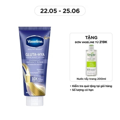 VASELINE Serum Dưỡng Thể Vaseline Healthy Bright Gluta-Hya Serum Burst Lotion Overnight Radiance Repair 330ml