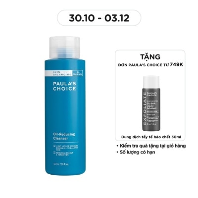 PAULA'S CHOICE Sữa Rửa Mặt Paula's Choice Cân Bằng Độ Ẩm Và Giảm Dầu Skin Balancing Oil-Reducing Cleanser 473ml