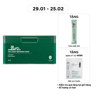VT Mặt Nạ Dưỡng Da VT Cica Daily Soothing Mask 30 Miếng/ 350g