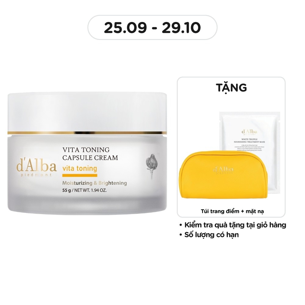 Kem Dưỡng Trắng Da d'Alba Vita Toning Capsule Cream 55g