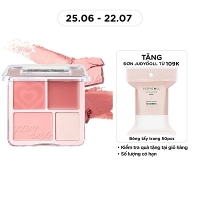 JUDYDOLL - Phấn Má Hồng & Bắt Sáng 4 Ô Judydoll Blush & Highlight Palette 9g .#02 Mọi Tông Da