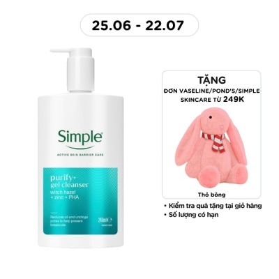 SIMPLE - Gel Rửa Mặt Simple Purify+ Gel Cleanser 240ml