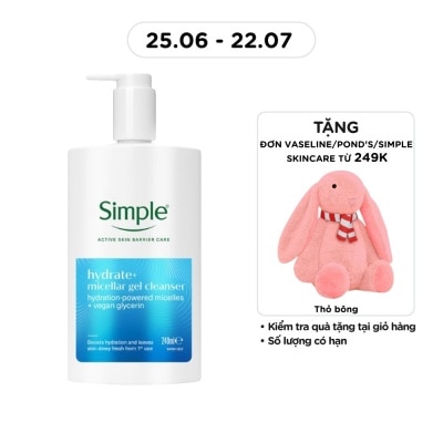 SIMPLE - Sữa Rửa Mặt Simple Hydrate+ Micellar Cleanser 240ml