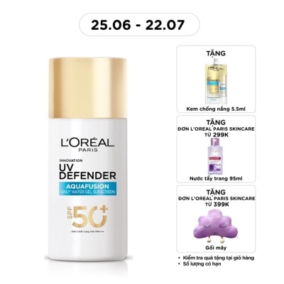 L'OREAL PARIS - Kem Chống Nắng L’oréal UV Defender Aquafusion Daily Water Gel Sunscreen SPF50+ PA++++ 50ml