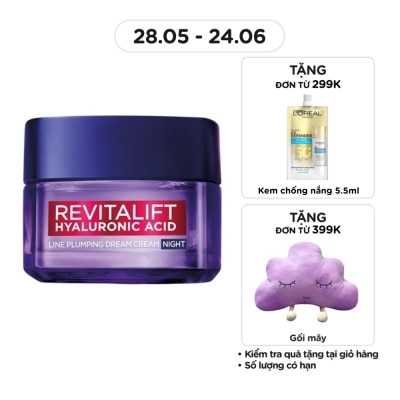 L'OREAL PARIS - Revitalift Hyaluronic Acid Line Plumping Dream Cream Night 50ml
