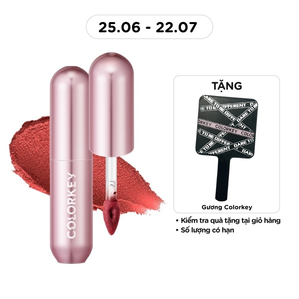 Son Kem Colorkey Mousse Matte Lip Mud 2g .#O106 Citrus Breeze Cam San Hô