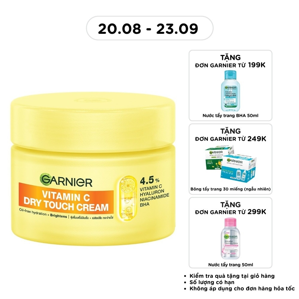 Kem Dưỡng Ẩm Garnier Vitamin C Dry Touch Cream 30ml image