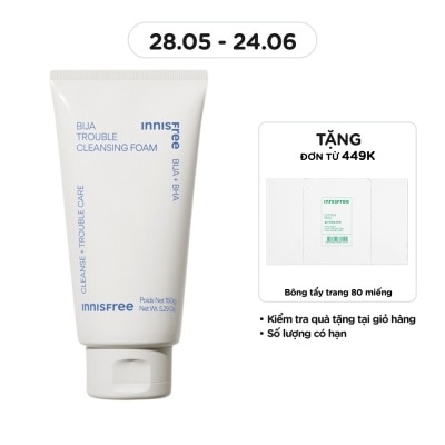 INNISFREE - Sữa Rửa Mặt Cho Da Mụn innisfree Bija Trouble Facial Foam 150g