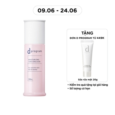 D PROGRAM - Sữa Dưỡng Ẩm D Program Cho Da Nhạy Cảm Moisturizing Care Emulsion 100ml