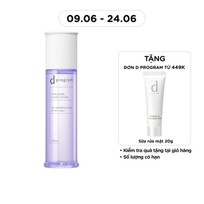 D PROGRAM - Nước Dưỡng Ẩm D Program Ngăn Ngừa Lão Hóa Cho Da Nhạy Cảm Vitalizing Clear Lotion 125ml