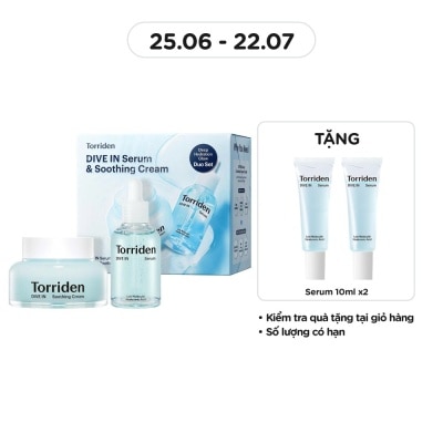 TORRIDEN - Combo Torriden Dive In (Tinh Chất 50ml + Kem Dưỡng Ẩm Soothing 100ml)