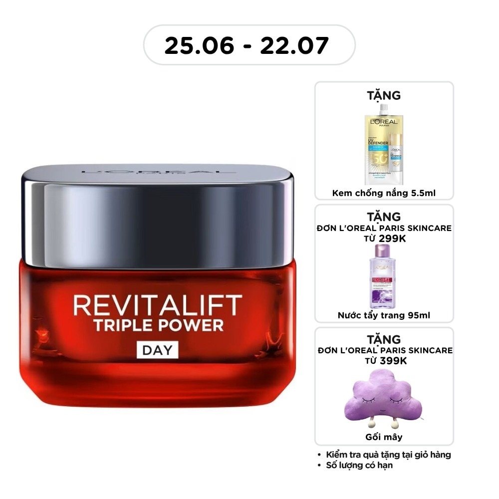 Kem Dưỡng Ban Ngày L'oréal Paris Revitalift Triple Power Age-Correcting Cream Day 50ml