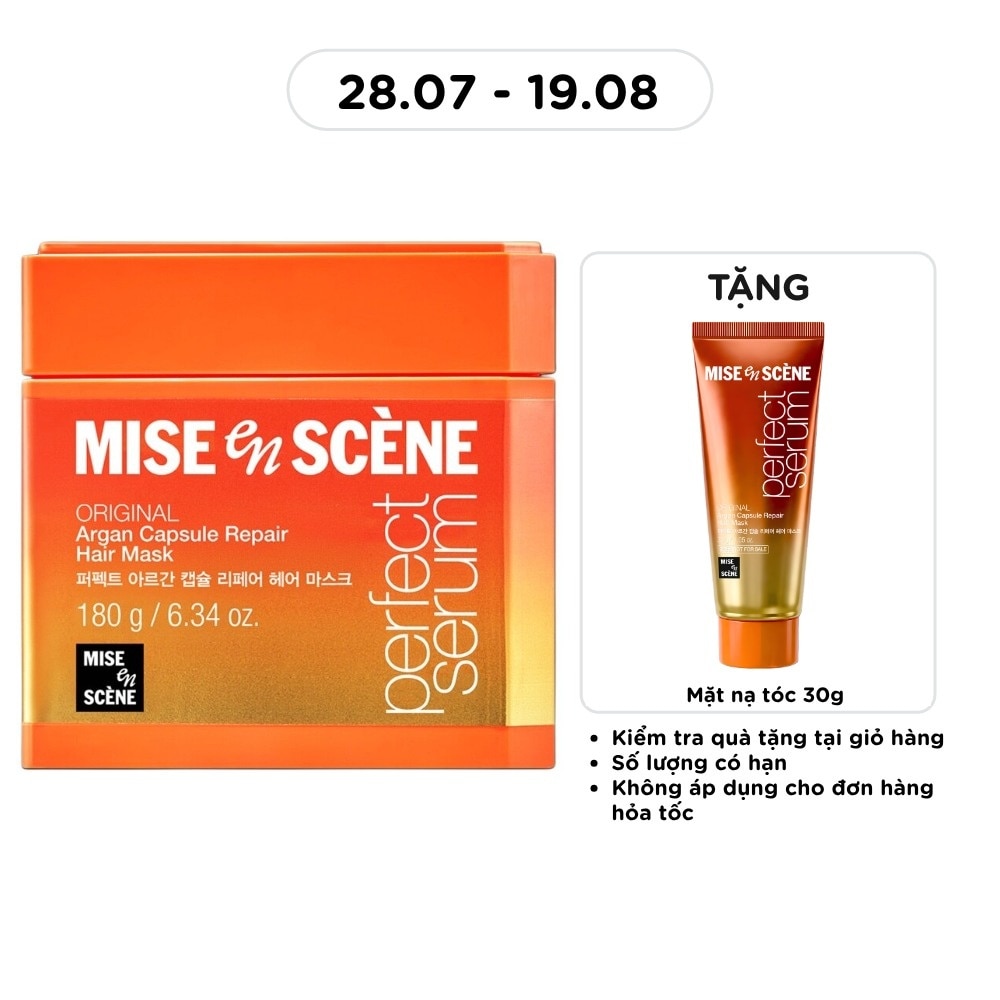 Kem Ủ Tóc mise en scène Perfect Serum Argan Capsule Repair Hair Mask 180g