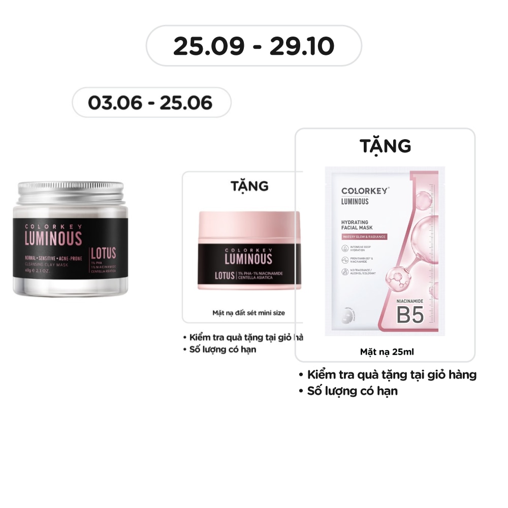 Mặt Nạ Bùn Khoáng Colorkey Luminous Cleansing Clay Mask 60g