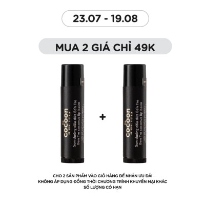 COCOON - Son Dưỡng Dầu Dừa Cocoon Ben Tre Coconut Lip Balm With Shea Butter & Vitamin E 5g image