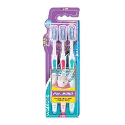 WATSONS Watsons Spiral Toothbrush (Soft) 3pcs