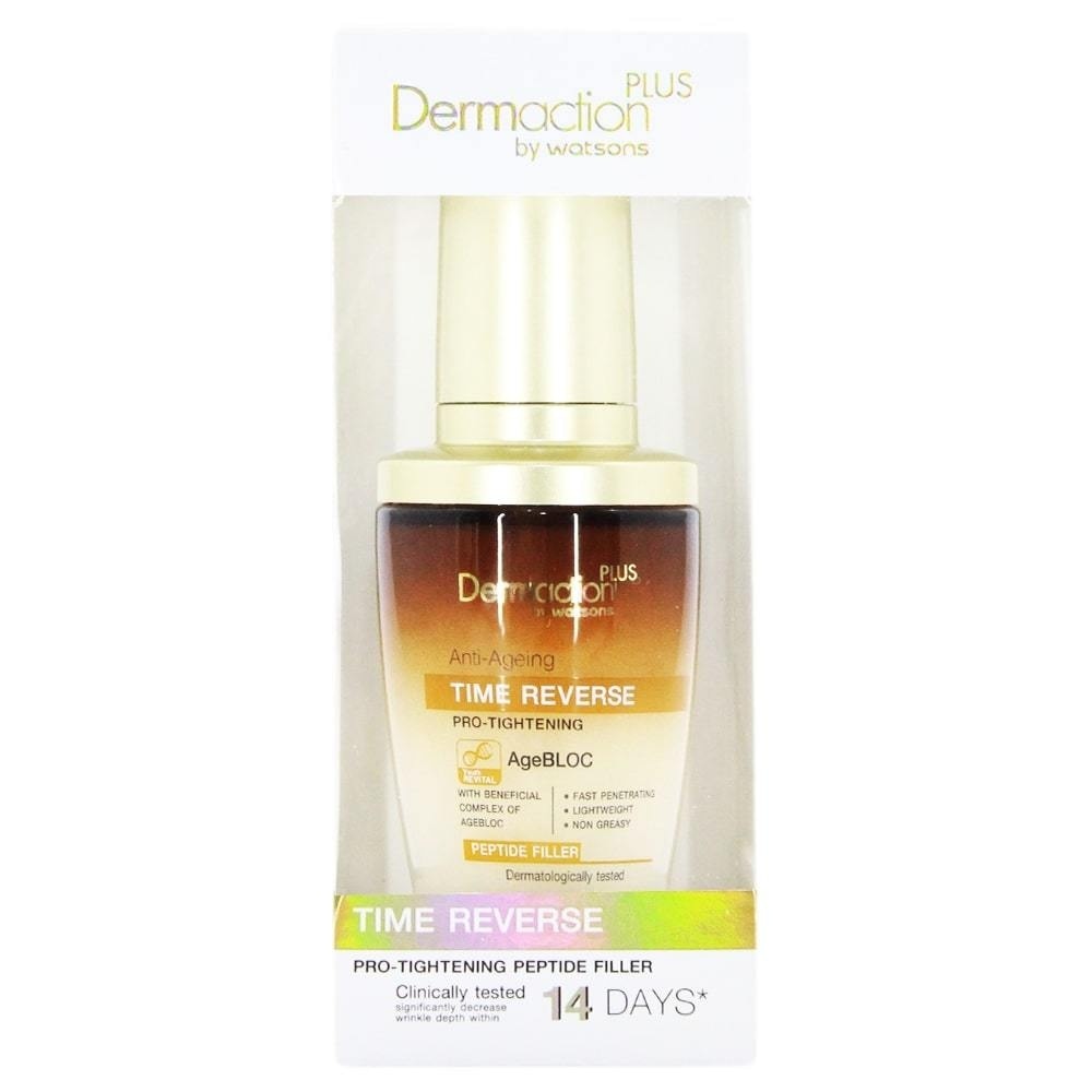 Tinh Chất Dermaction Plus By Watsons Anti-Ageing Time Reverse Pro-Tightening Peptide Filler 28ml