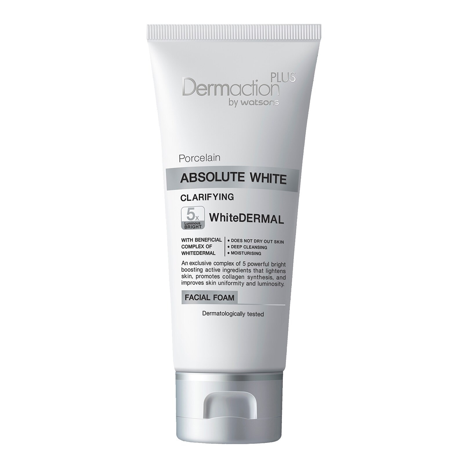 Sữa Rửa Mặt Dermaction Plus By Watsons Porcelain Absolute White Clarifying Facial Foam 100ml