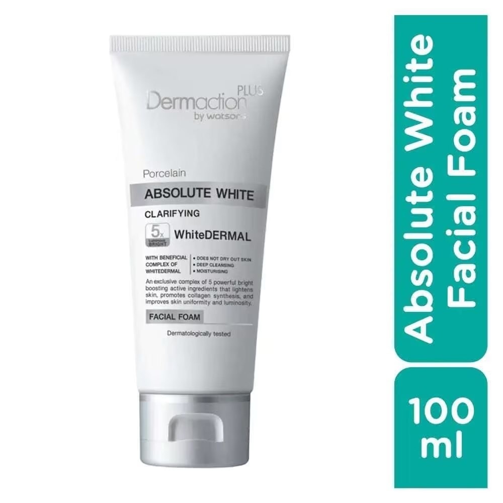 Sữa Rửa Mặt Dermaction Plus By Watsons Porcelain Absolute White Clarifying Facial Foam 100ml