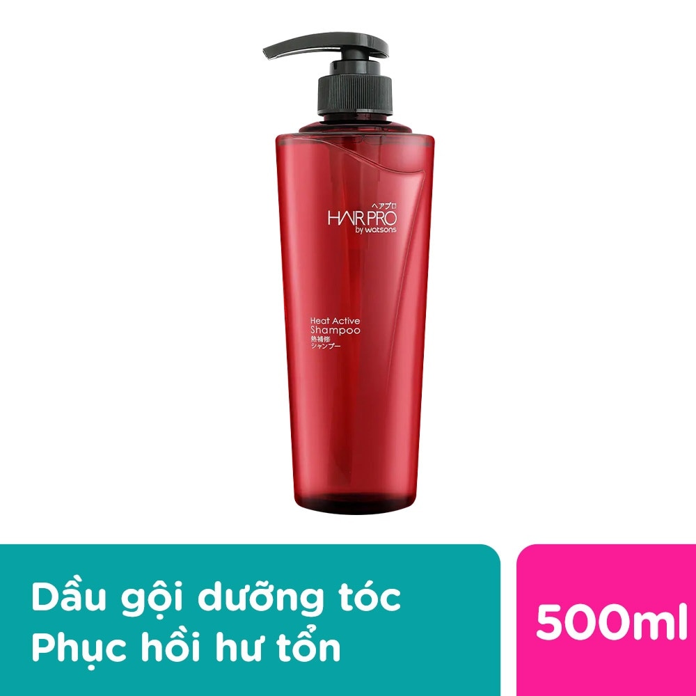 Dầu Gội Hair Pro By Watsons Heat Active Shampoo Phục Hồi Tóc 500ml