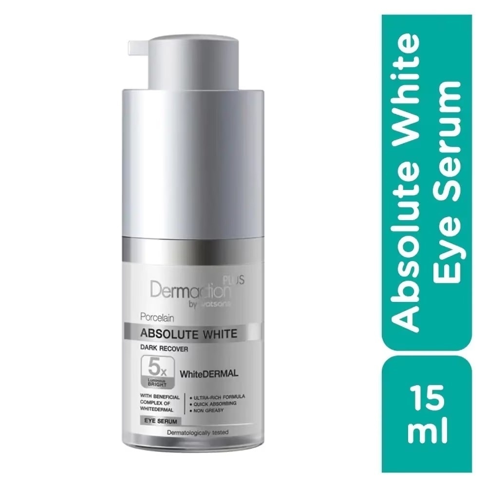 Serum Dưỡng Mắt Dermaction Plus By Watsons Porcelain Absolute White Dark Recover Sáng Vùng Mắt 15ml