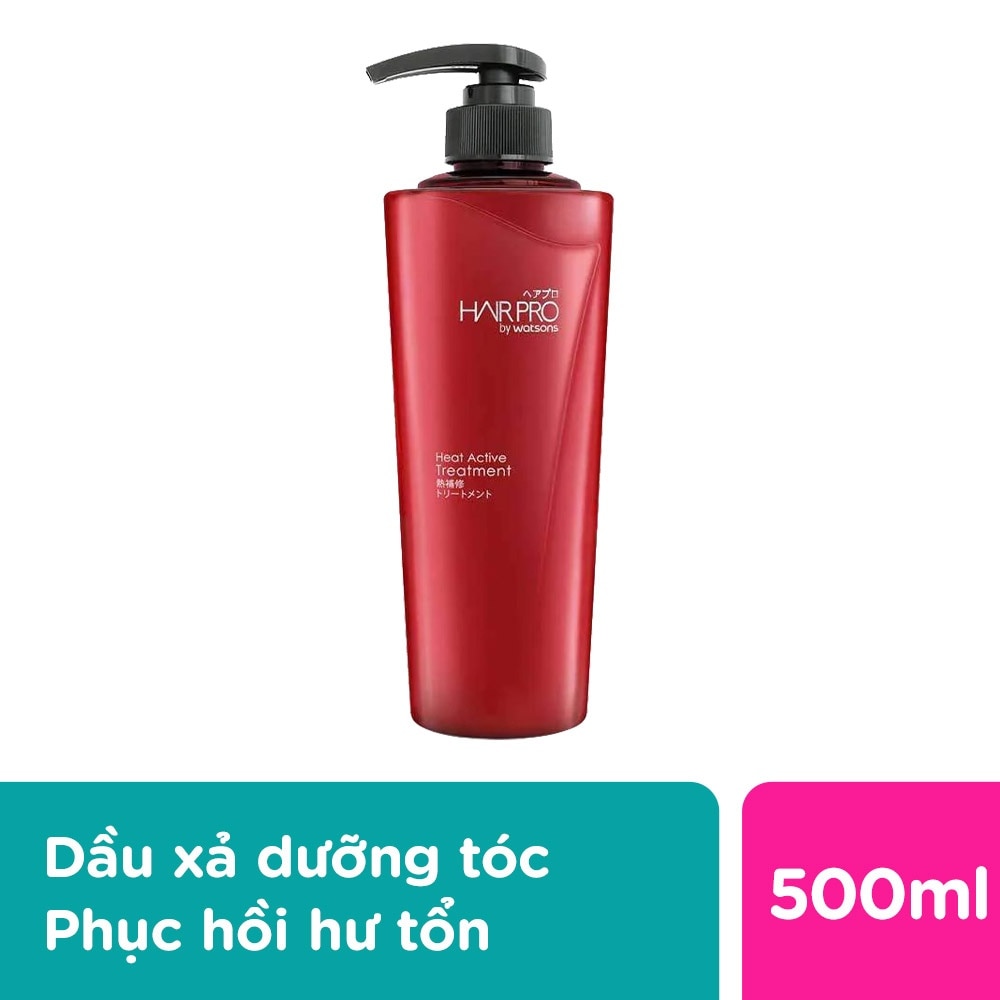 Dầu Xả Hair Pro By Watsons Heat Active Bảo Vệ Phục Hồi Tóc 500ml