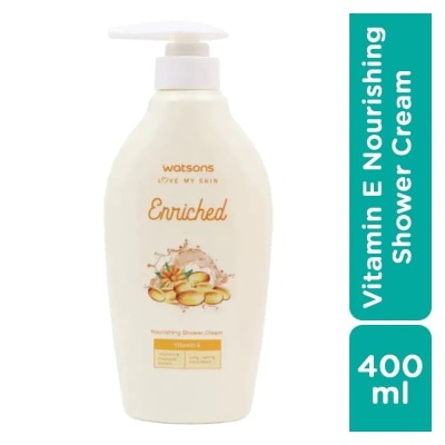 WATSONS Love My Skin Enriched Vitamin E Nourishing Shower Cream 400ml