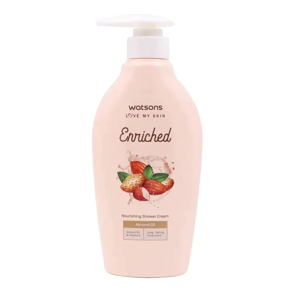 Kem Tắm Watsons Love My Skin Enriched Almond Oil Nourishing Từ Dầu Hạnh Nhân Nuôi Dưỡng Làn Da 400ml