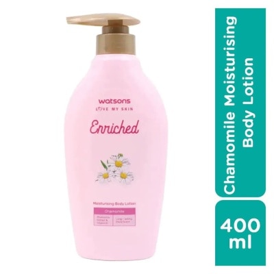 WATSONS Sữa Dưỡng Thể Watsons Love My Skin Enriched Chamomile Moisturising Từ Hoa Cúc La Mã Cấp Ẩm Da 400ml