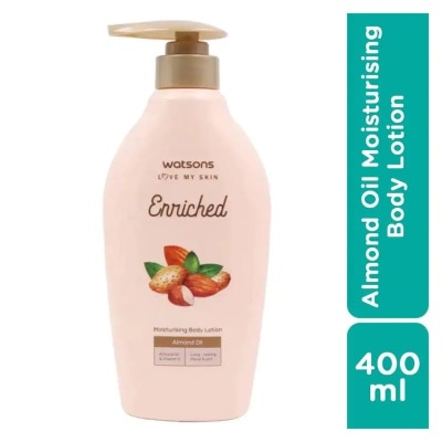 WATSONS Love My Skin Enriched Almond Oil Moisturising Body Lotion 400ml