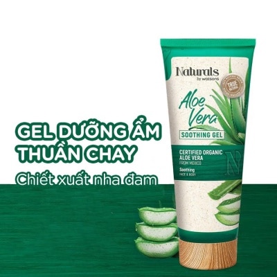 NATURALS BY WATSONS Gel Dưỡng Ẩm Naturals By Watsons True Natural Aloe Vera Từ Lô Hội Cho Da Mặt & Cơ Thể 200ml