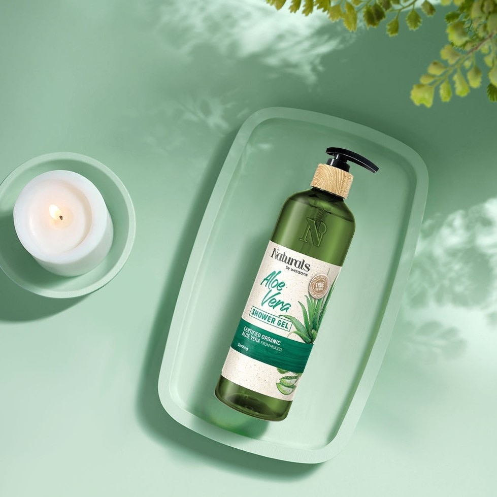 Gel Tắm Naturals By Watsons True Natural Aloe Vera Chiết Xuất Lô Hội 490ml