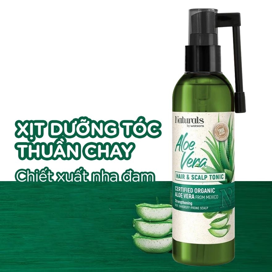 Xịt Dưỡng Tóc Naturals By Watsons True Natural Aloe Vera Chiết Xuất Lô Hội 120ml