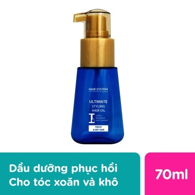 HAIR SYSTEM BY WATSONS Dầu Dưỡng Tóc Hair System By Watsons Ultimate Styling Cho Tóc Xoăn & Khô 70ml