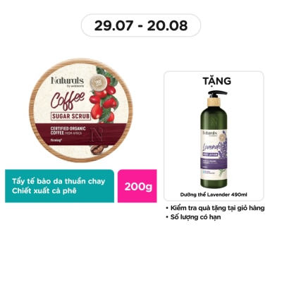NATURALS BY WATSONS Tẩy Tế Bào Da Naturals By Watsons True Natural Chiết Xuất Coffee 200g