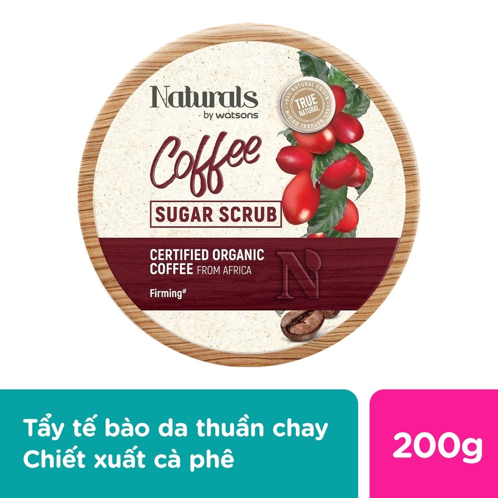 Tẩy Tế Bào Da Naturals By Watsons True Natural Chiết Xuất Coffee 200g