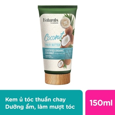 NATURALS BY WATSONS Kem Ủ Tóc Naturals By Watsons Coconut Hair Butter Chiết Xuất Dừa Và Bơ Hạt Mỡ 150ml