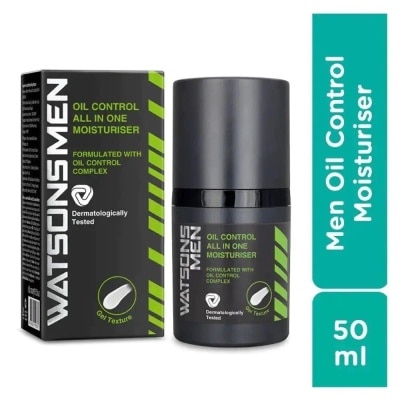 WATSONS Kem Dưỡng Ẩm Watsons Men Oil Control All In One Moisturiser Kiểm Soát Dầu Nhờn 50ml