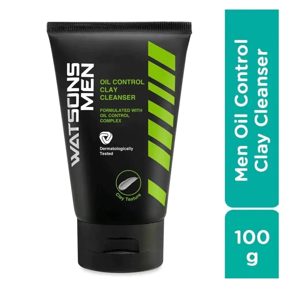 Sữa Rửa Mặt Đất Sét Watsons Men Oil Control Clay Cleanser Kiểm Soát Dầu 100g