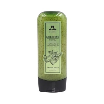 H BELLA Refreshing Wild Mint & Caviar Lime Shower Scrub 290g