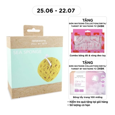 WATSONS - Mút Tắm Bọt Biển Watson 1 Miếng