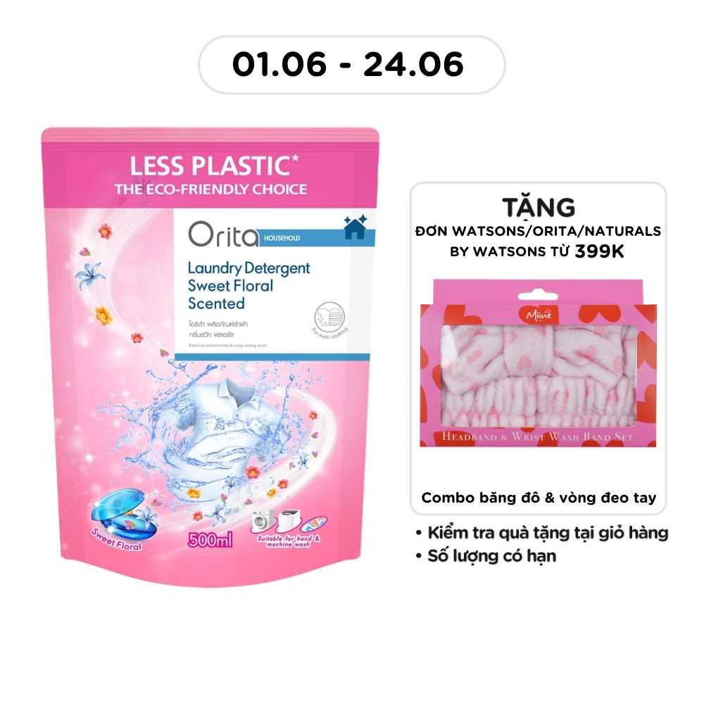 Nước Giặt Orita Hương Hoa Ngọt Ngào Laundry Detergent Sweet Floral 500ml