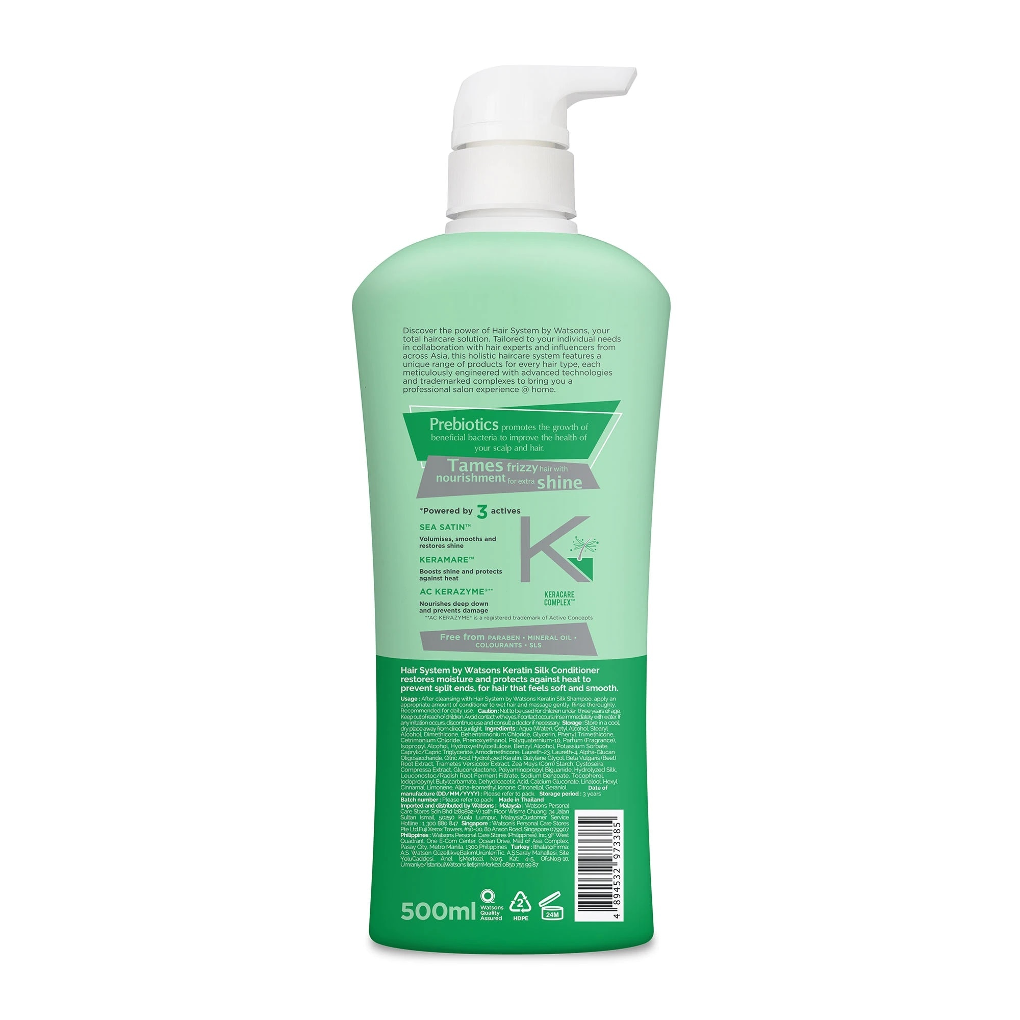 Keratin Silk Conditioner Frizzy Dull Hair 500ml