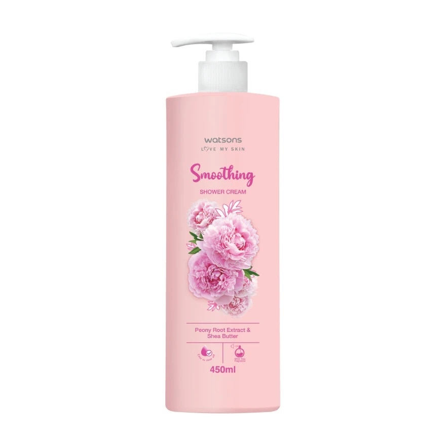 Smoothing Shower Cream Peony Root Extract & Shea Butter 450ml