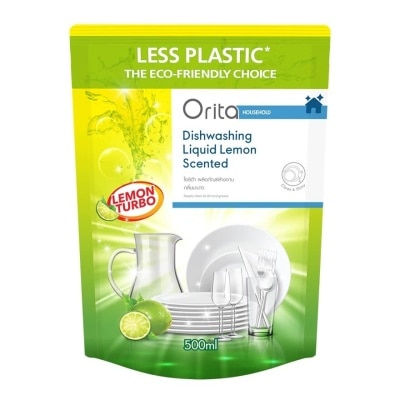 ORITA - Nước Rửa Bát Orita Hương Chanh Lemon Scented Dish Washing Liquid 500ml image