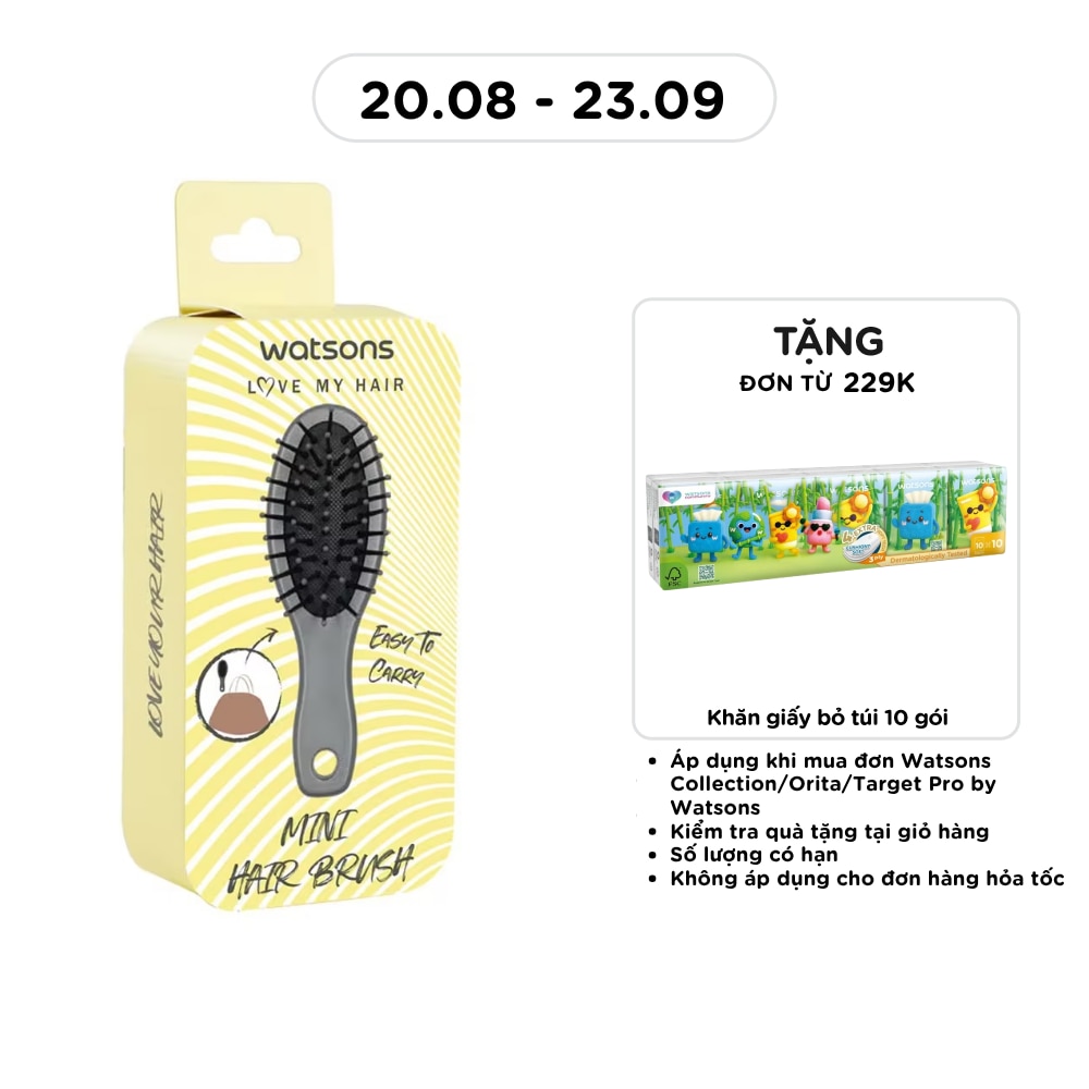Lược Chải Tóc Watsons Mini Hair Brush 1 Cái (Giao màu ngẫu nhiên) image