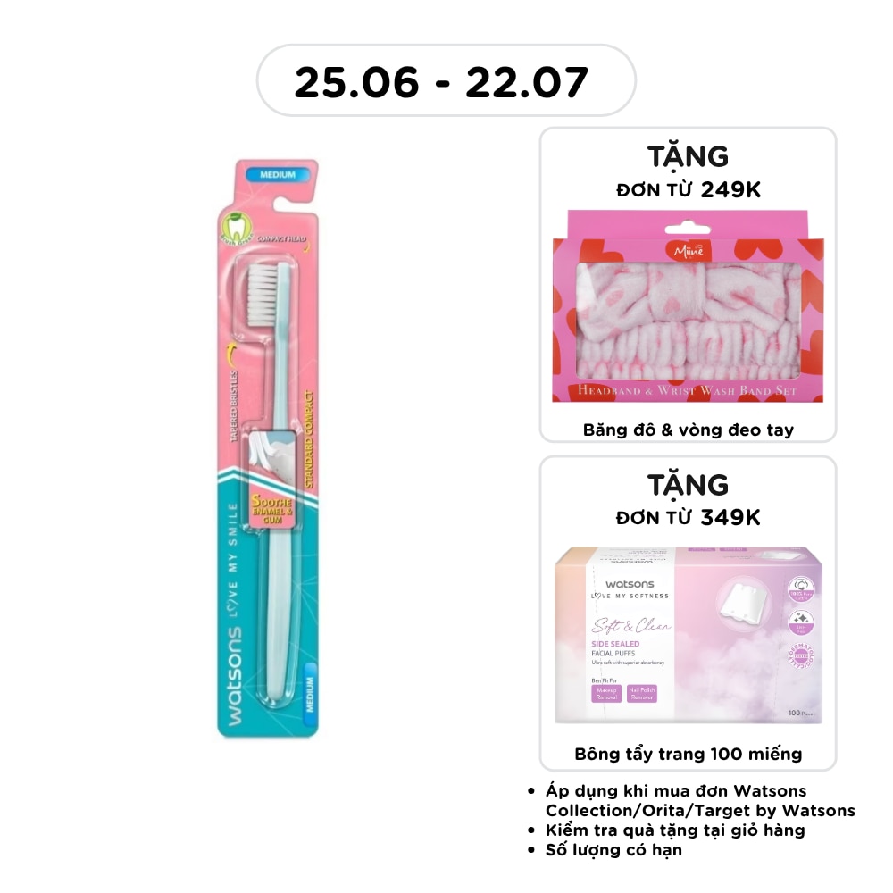 Bàn Chải Đánh Răng Watsons Standard Compact 1 Cái