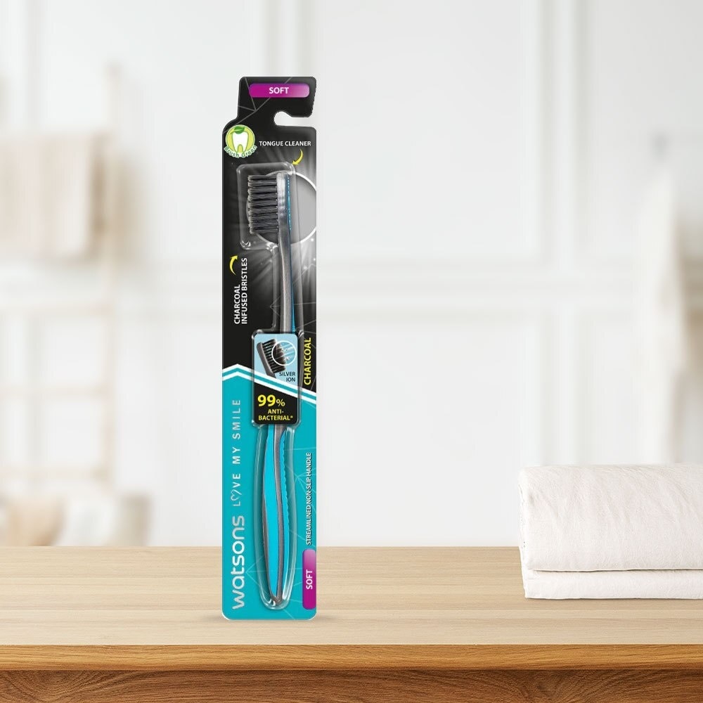 Watsons Charcoal Toothbrush (Soft) 1Pcs